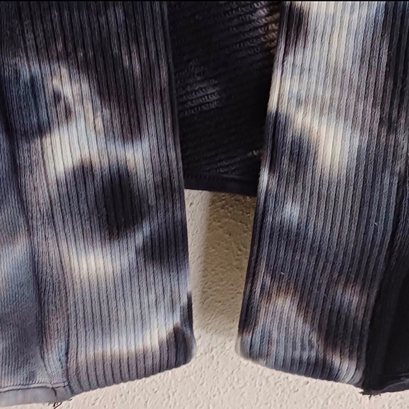 Joy Lab black onyx custom tie dye French Terry Cardigan XS oversized fits S to M - Picture 7 of 8
